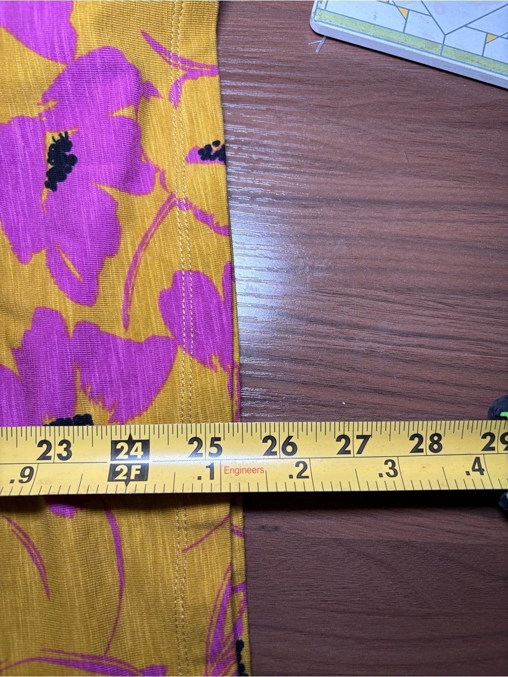 Belle by Kim Gravel Mustard & Magenta Floral Boho Blouse | Long Sleeve Split Top - Picture 9 of 10